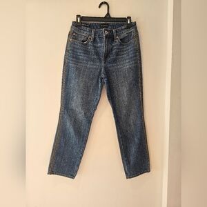 Talbots Modern Ankle Jeans Womens Size 2P Petite Straight Leg Medium Wash Stretc